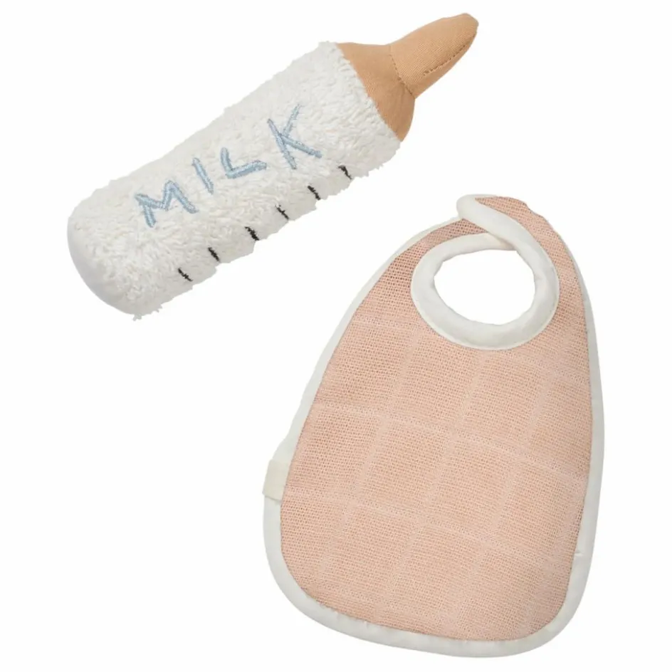 Outlet Fabelab Accessoires poupée Babykin - Biberon et bavoir | Vieux Rose