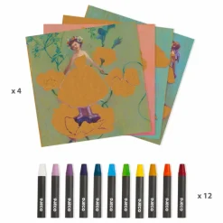New Djeco Activité pastels gras Ballerines Multicolore