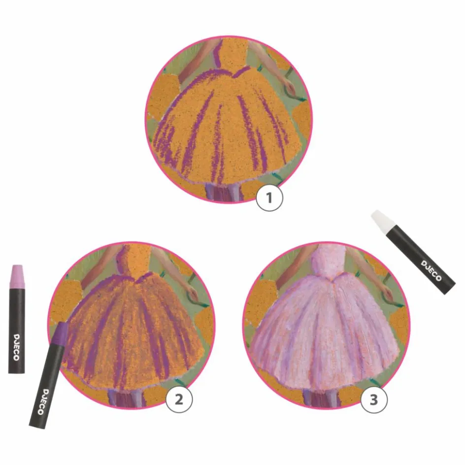 New Djeco Activité pastels gras Ballerines Multicolore