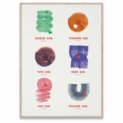 New Mado Affiche Amis Japonais Multicolore
