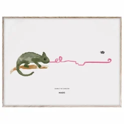 Best Mado Affiche Charlie the Chameleon 40x30 cm Multicolore