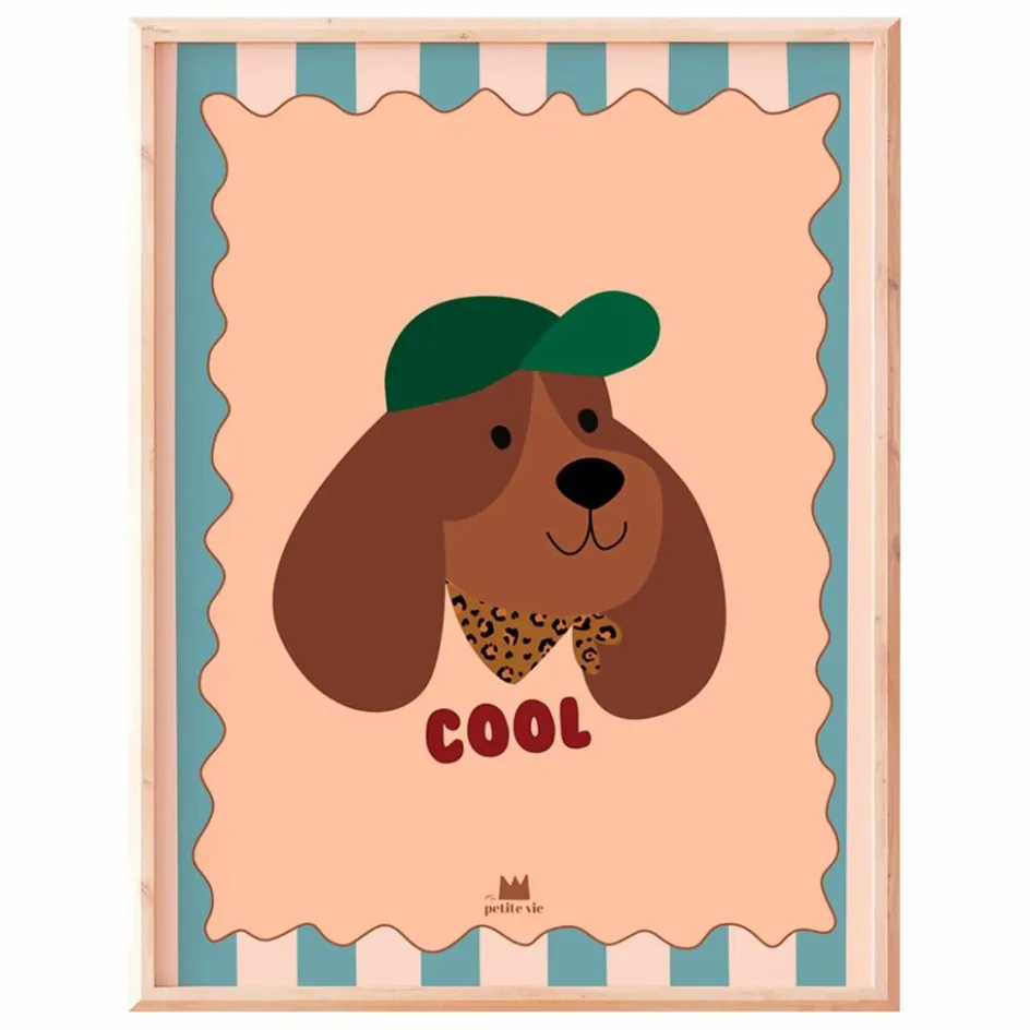 Outlet Ma petite vie Affiche Chien Cool Crème
