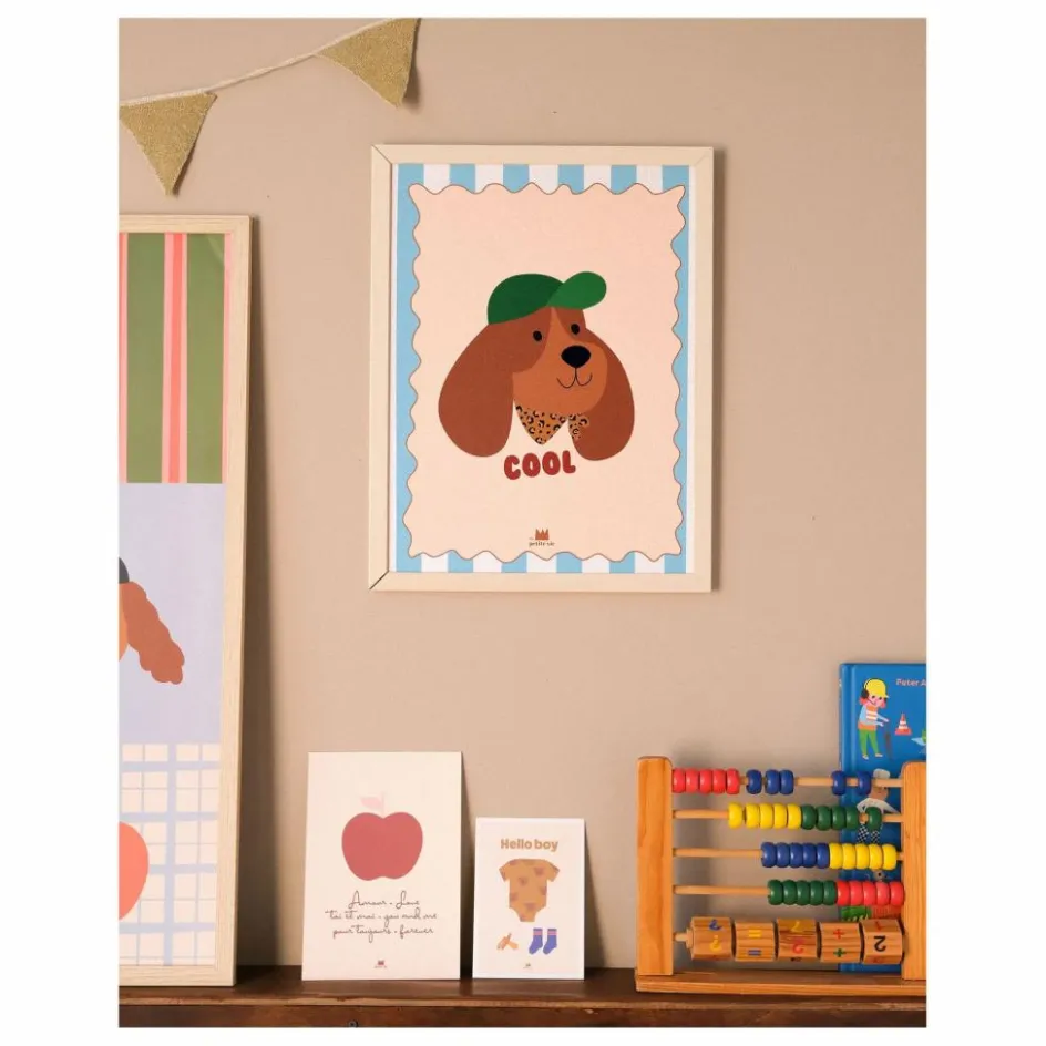 Outlet Ma petite vie Affiche Chien Cool Crème