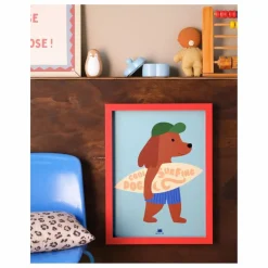 Enfant Ma petite vie Décoration Murale|Déco Murale Enfant*Affiche Chien Surfeur
