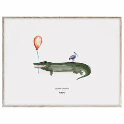 Mado Affiche Coco the Crocodile 40x30 cm|Enfant Déco Murale Enfant
