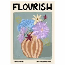 Hot Affiche Flourish Déco Murale, Papier Peint