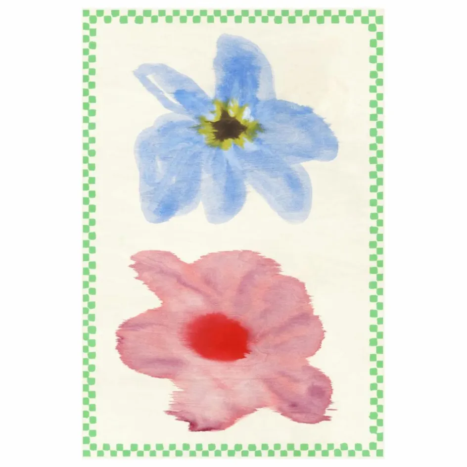 New Paper Collective Affiche Flower with Checks 01 par Liat Greenberg Rose