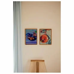 Paper Collective Affiche Shrimp and Stripes par Misfitting Things || Déco Murale, Papier Peint