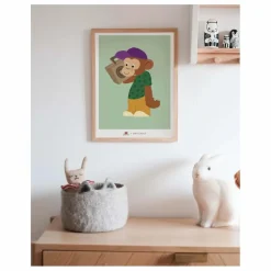 Clearance Ma petite vie Affiche Singe x Smallable Multicolore