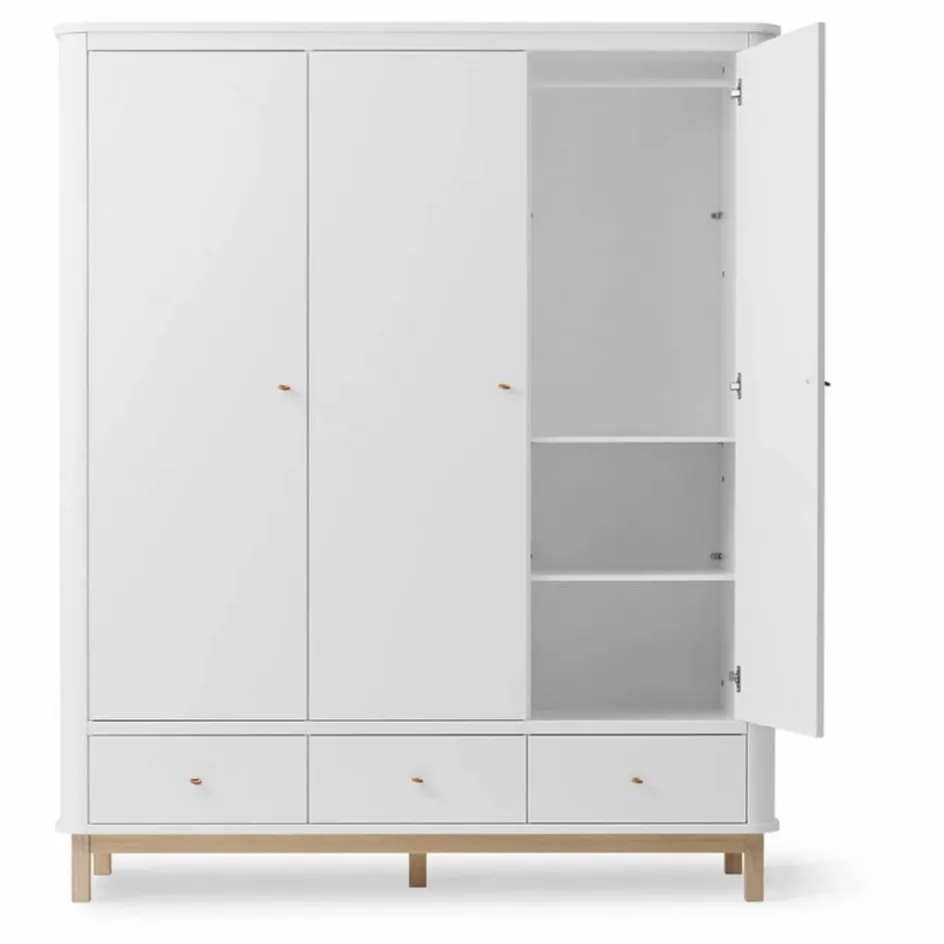 Online Armoire 3 portes en chêne | Enfant Armoires|Rangement Enfant