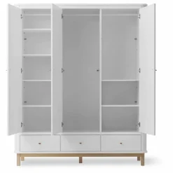 Online Armoire 3 portes en chêne | Enfant Armoires|Rangement Enfant