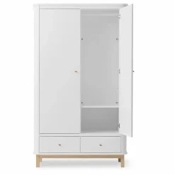 Clearance Oliver Furniture Armoire 2 portes en chêne | Blanc
