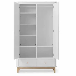 Clearance Oliver Furniture Armoire 2 portes en chêne | Blanc
