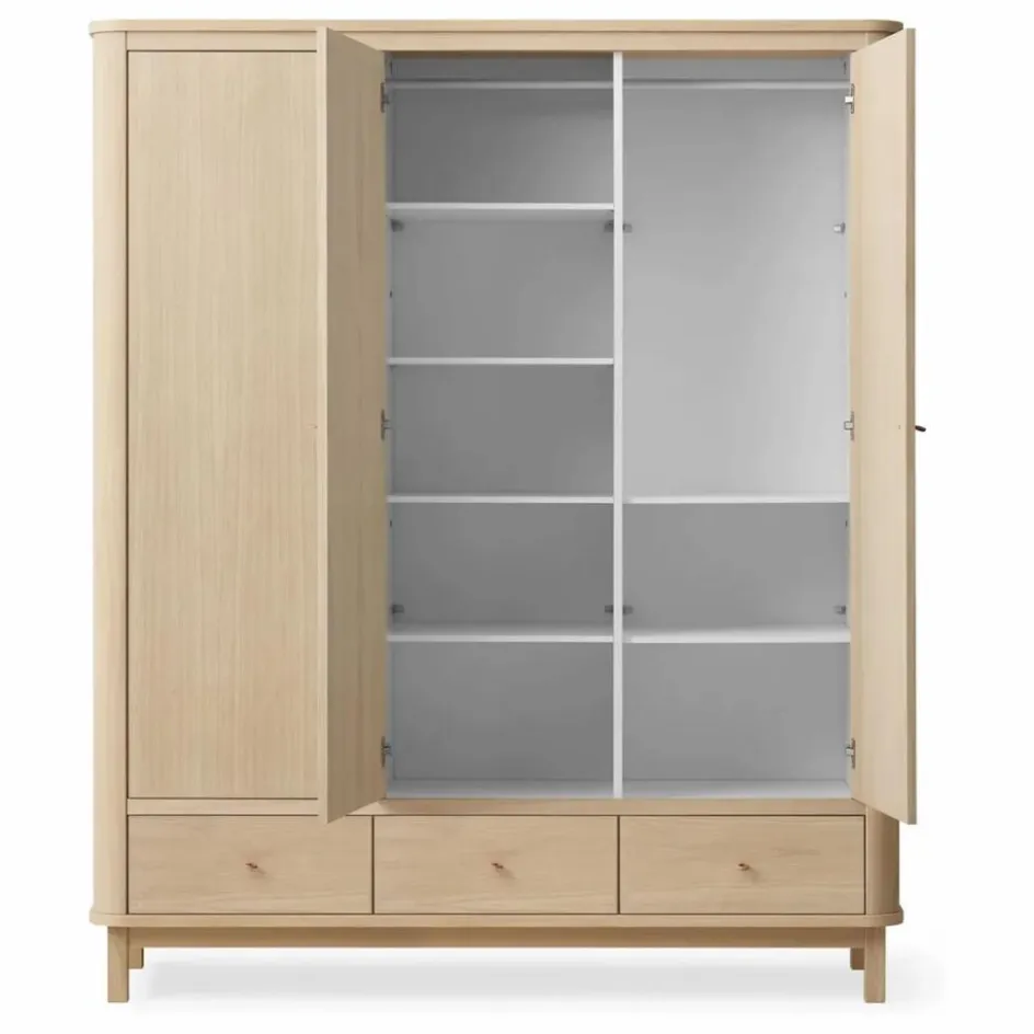 Oliver Furniture Armoire 3 portes Wood ||Enfant Armoires|Rangement Enfant