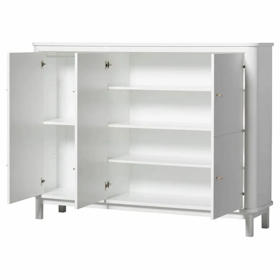 Oliver Furniture Armoire multi-rangement 3 portes en bouleau ||Enfant Armoires|Rangement Enfant
