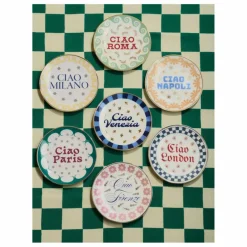 New Bitossi Assiette Ciao London | Bleu foncé