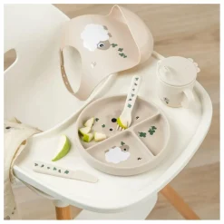 Sale Assiette compartimentée avec ventouse Tiny Farm | Premiers Repas|Puériculture