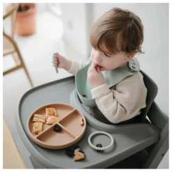 Sale Mushie Assiette en silicone | Beige