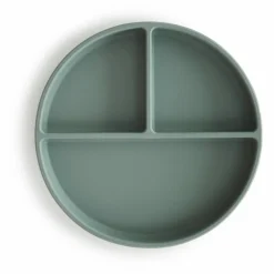 Clearance Mushie Assiette en silicone | Sauge