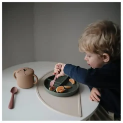 Mushie Assiette en silicone || Premiers Repas|Puériculture