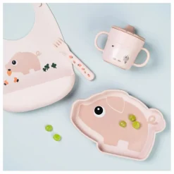Hot Assiette en silicone avec ventouse Pigee | Premiers Repas|Puériculture