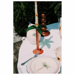 Clearance Anna + Nina Assiette Palm Tree | Blanc