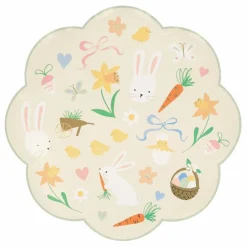 Meri Meri Assiettes à dîner icône de Pâques - Set de 8 ||Enfant Décoration De Fête