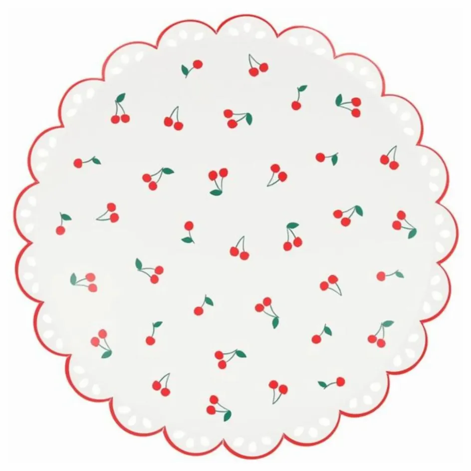 Clearance Meri Meri Assiettes Cherry - Set de 8 Blanc