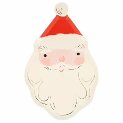 Outlet Meri Meri Assiettes découpées Père Noël - set de 8 Multicolore