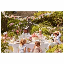 Enfant Meri Meri Décoration De Fête*Assiettes en forme de lapin floral printanier - Set de 8 |