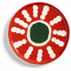 Hot &Klevering Assiettes en porcelaine Festivo - Set de 4 Multicolore