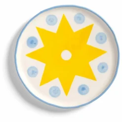 Hot &Klevering Assiettes en porcelaine Festivo - Set de 4 Multicolore