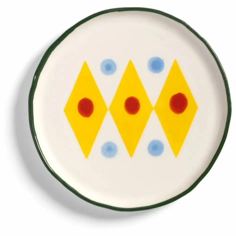 Hot &Klevering Assiettes en porcelaine Festivo - Set de 4 Multicolore