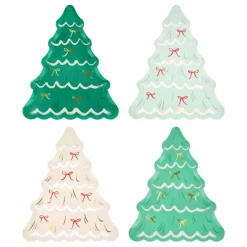 Meri Meri Assiettes Sapin de Noël - Lot de 8 Vert