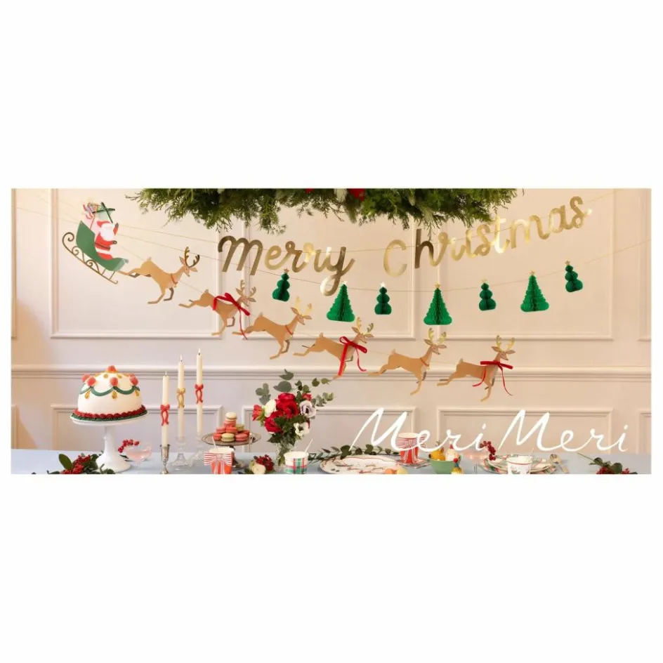 Meri Meri Assiettes Sapin de Noël - Lot de 8 Vert