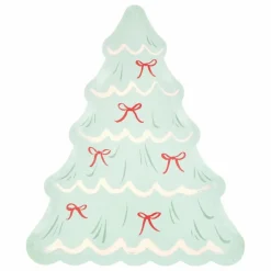 Meri Meri Assiettes Sapin de Noël - Lot de 8 Vert