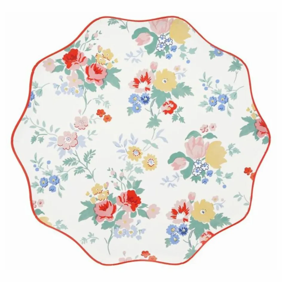 Discount Assiettes Vintage Floral - Set de 8 Enfant Décoration De Fête
