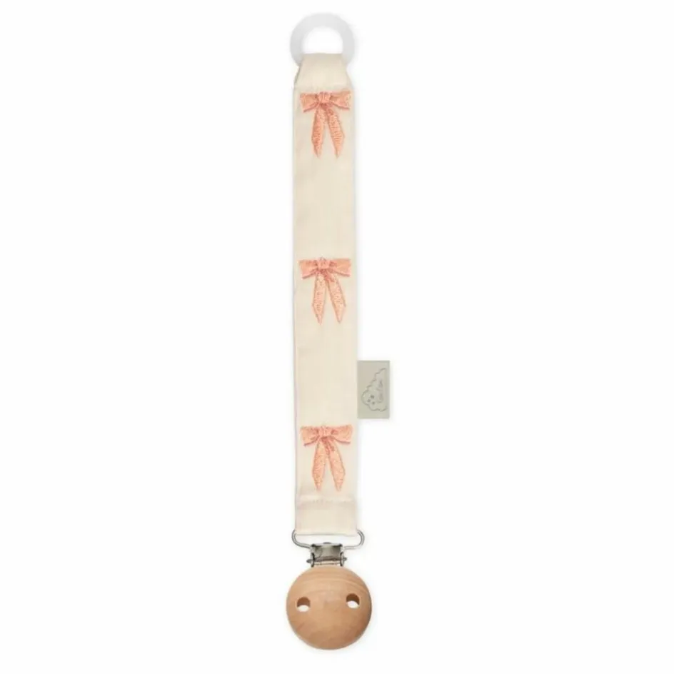 Sale Cam Cam Attache-tétines brodé Bows | Rose