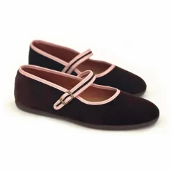 Hot Hermosilla Ballerines León Velours - Collection Femme | Chocolat