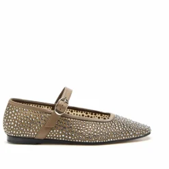 Online Le Monde Beryl Ballerines Mary Jane Mesh et Cristals | Beige