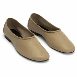 Hot BY FAR Ballerines Prudence Cuir Texturé | Beige