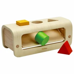 Plan Toys Banc à marteler en bois naturel 3 formes| Jouets D'Éveil