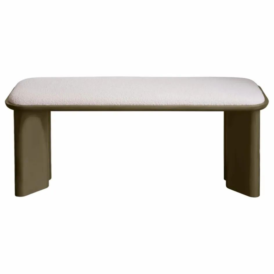 Gabrielle Paris Banc Lazare en bois laqué | Vert kaki
