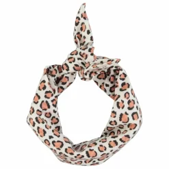 Sale Piupiuchick Bandana Léopard Coton Bio | Ecru
