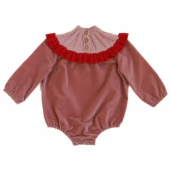 Discount Kalinka Barboteuse Sidra Velours Laine Mérinos | Rose