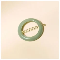 Hot Bachca Barrette ronde Opaline | Vert d'eau