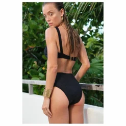 Online Fresh & Salt Bas de Maillot Taille Haute Typha Zébré Zébré | Noir