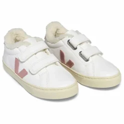 Clearance Veja Baskets Fourrées Scratchs Esplar | Rose