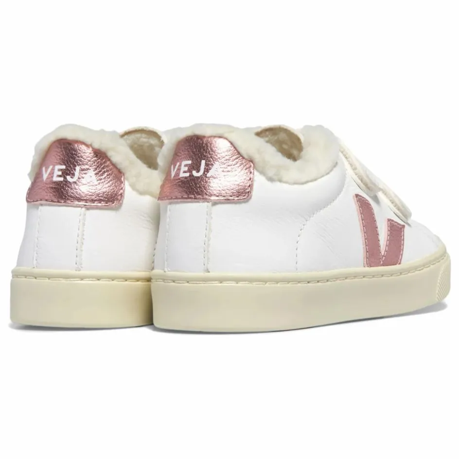 Clearance Veja Baskets Fourrées Scratchs Esplar | Rose