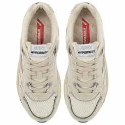 Online Autry Baskets Hyperway Low Suède | Blanc